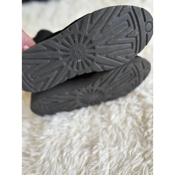 UGG Australia Black Suede Leather Ankle Boots Women's Comfy Winter Shoes‎ 7 - Image 8