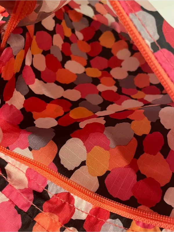 Vera Bradley Pixie Confetti Backpack ReActive Lightweight Pink Orange Double Zip - Image 8