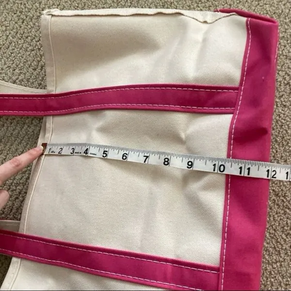 NEW L. L. Bean Boat and Tote Medium Shoulder Bag Long Handles Peony Pink NWT - Image 9