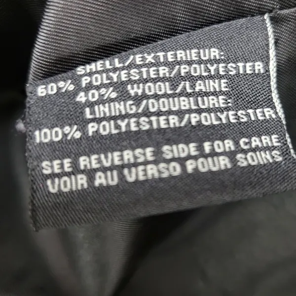 Steve Madden Women's Jacket S Black Wool Blend Collared Double Breasted Pea Coat - Image 5