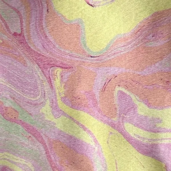 Zara Pink Yellow Satin Marble Tie Dye Open Tie Back Brami Cropped Tank Top Sz S - Image 6