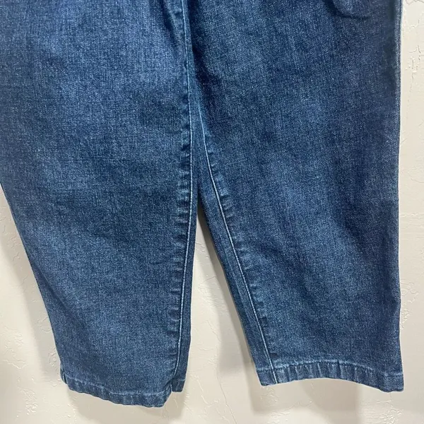 Gap Jeans Womens 6T Blue Denim Paperbag Regular Fit Elastic Waist Pull On - Image 3