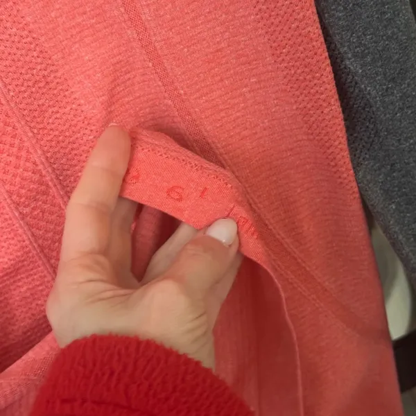 Lululemon Run long sleeve swiftly tech tee love red deep coal two tone coral - Image 5