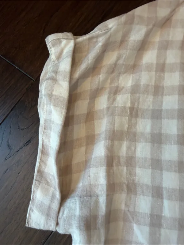 Lou & Grey Cropped Plaid Print Top Size Large - C30-046 - Image 4