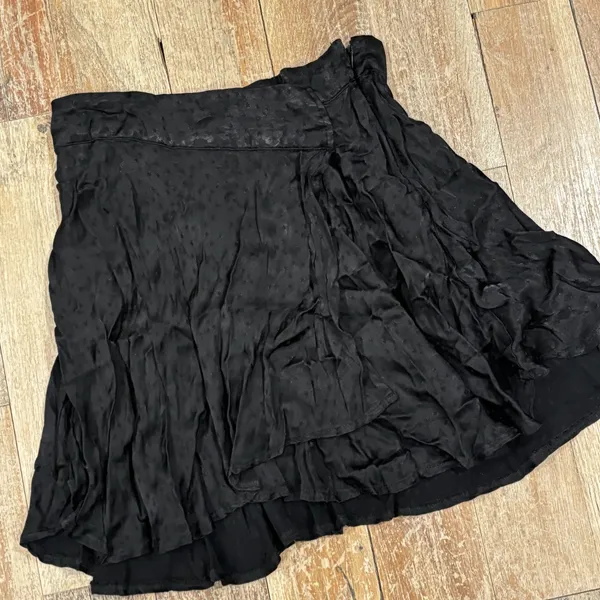 Free People Black Star Pattern Ruffle Layered Mini Skirt - Image 5
