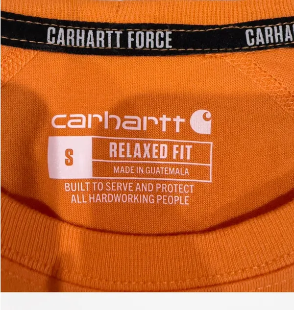 Orange Carhartt pocket tee - Image 2