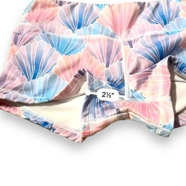 Fleo Pink, Blue & Purple Mermaid Shell Print Low Rise Activewear‎ Shorts Sz S - Image 7