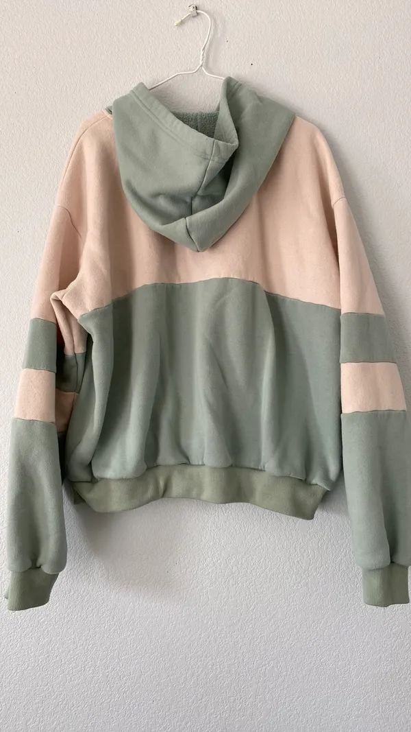 light green and cream colored cactus hoodie - Image 4
