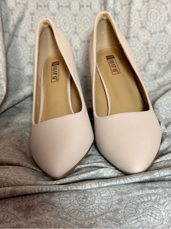 Nude High Heel Pump - Elegant Women's Dress Shoe - Image 2