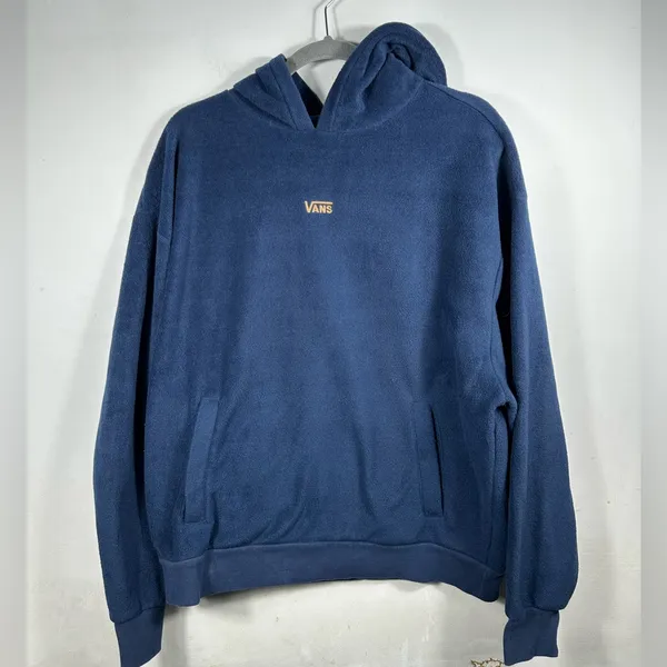 Vans Lizzie Armanto Navy Fleece‎ Hoodie Womens Medium Rose Off The Wall Skate - Image 3