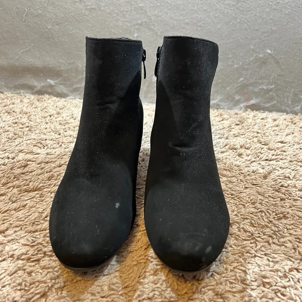 1046 | Dream Pairs Felicia-1 Rhinestone Wedge Ankle Booties‎ Black Womens 9 - Image 3