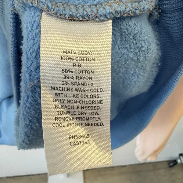 BP Nordstrom Womens Colorblock Half Zip Hoodie Sweatshirt Blue Brown Yellow Sm - Image 7
