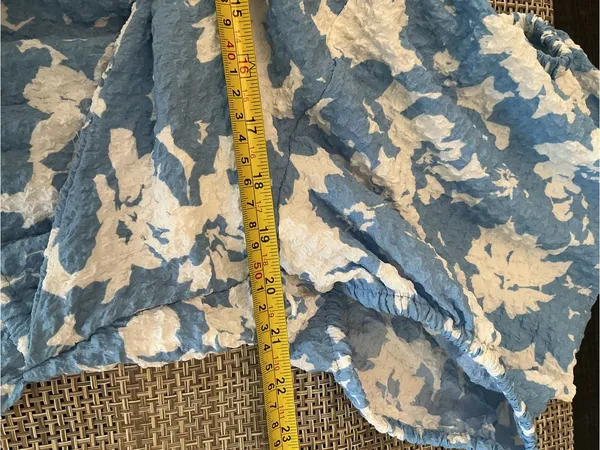 Blue & White Floral Textured Bow Front Midi Dress XXL NWT - Image 8