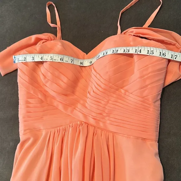 Women’s Full Length Chiffon Off the Shoulder Bridesmaid Formal Dress Size 4 - Image 10
