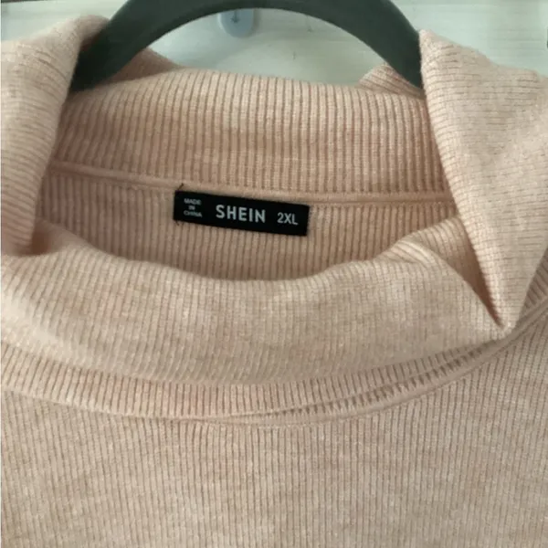 SheIn Women’s pretty pink Cowl neck sweater - Image 2
