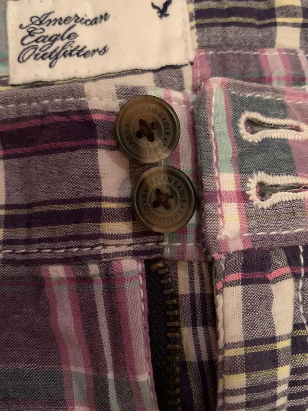 American Eagle Cotton Plaid Shorts - Image 4