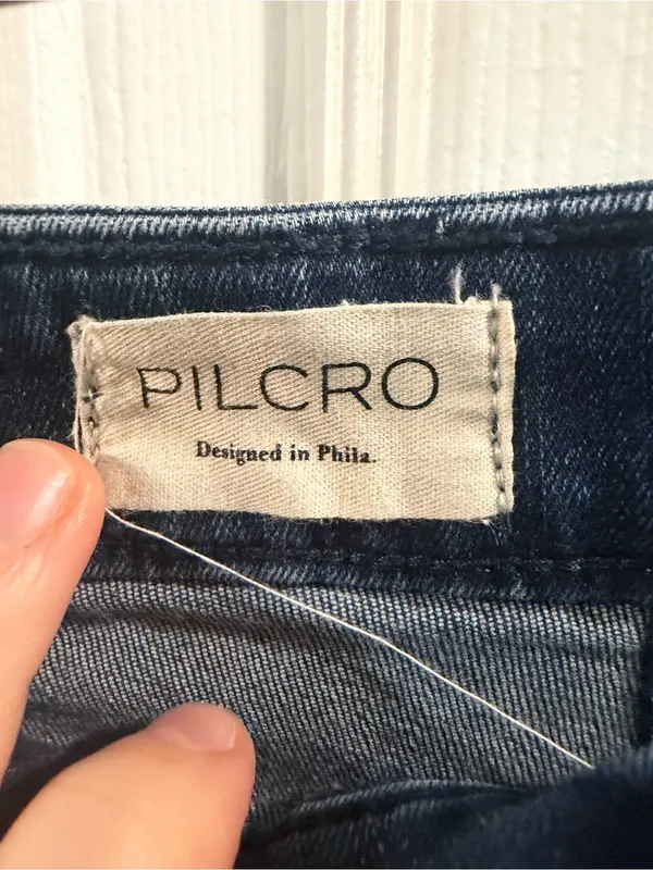 Pilcro Dark Indigo Flare Jeans - Image 4