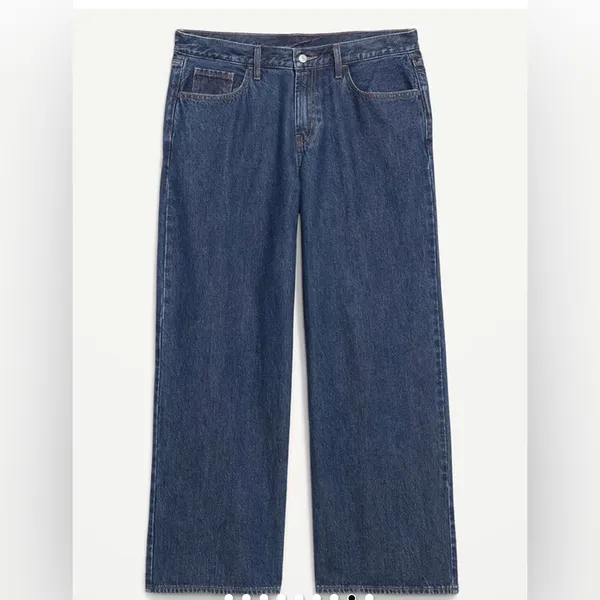 Old Navy Mid-Rise Wow Baggy Wide-Leg Dark Blue Wash Jeans Women’s Plus Size 20 - Image 3