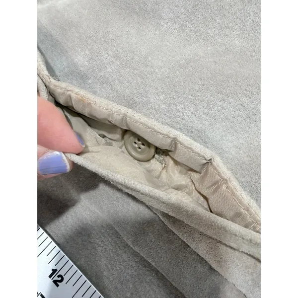 Vintage Gallery Beige Suede Jacket Womens L 80s 90s‎ Leather Coat Fall Autumn - Image 15
