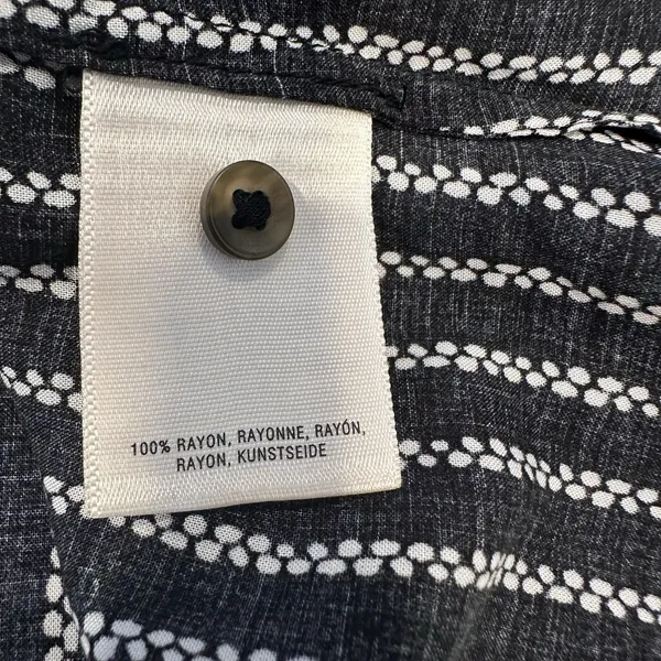 Anthropologie Maeve Size-8‎ Tunic Top Calia Black Geometric Stripe Buttondown - Image 8