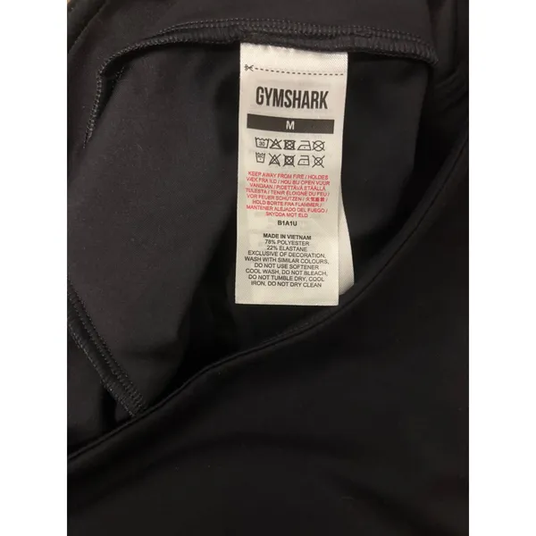 Gymshark Cropped‎ Leggings M Black High Waisted Activewear Yoga Pants - Image 2