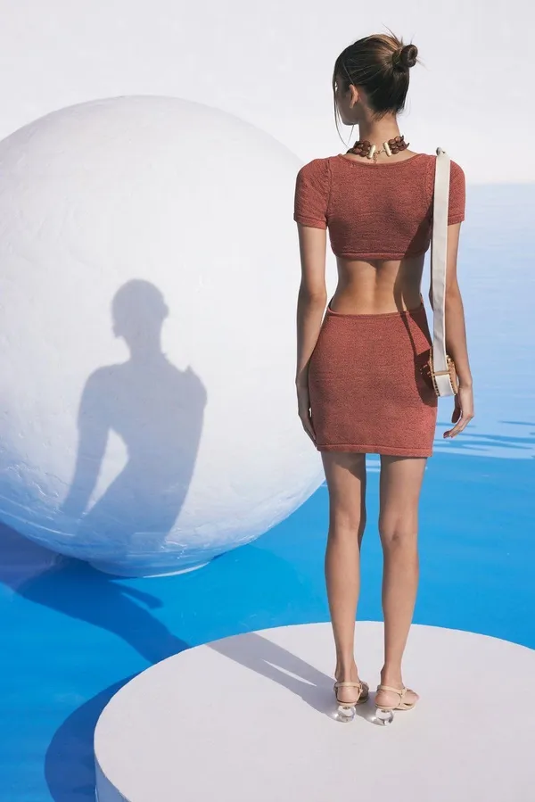 Cult Gaia Billie knit cutout short sleeve mini dress in Jasper size L large NWT - Image 12