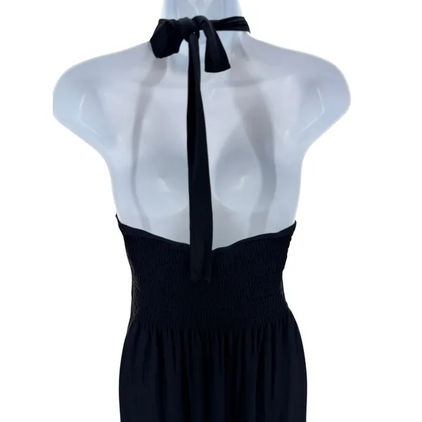 SheBird Harper Black Halter Dress 3 S/M Lined Shaper Bra Travel Lounge Resort - Image 4
