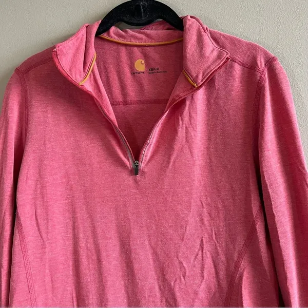✨‎ Carhartt Force Women’s Pink Quarter Zip XS - Image 2