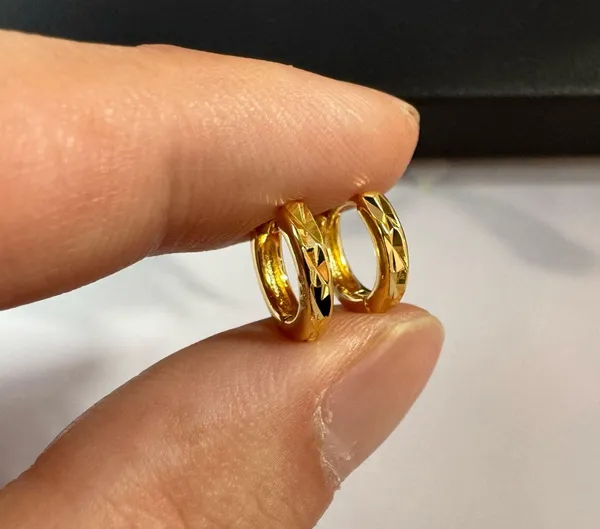 10mm Small Gold Hoop Earrings for Men Women Streetwear Unisex Earrings - Image 6