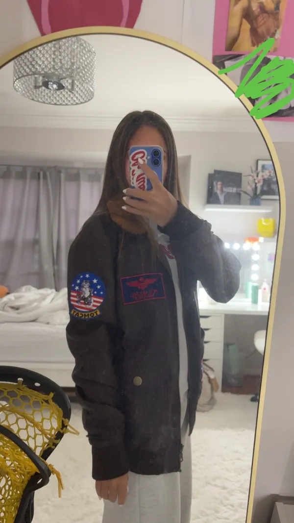 Spirit Halloween Top Gun Leather Jacket - Image 2
