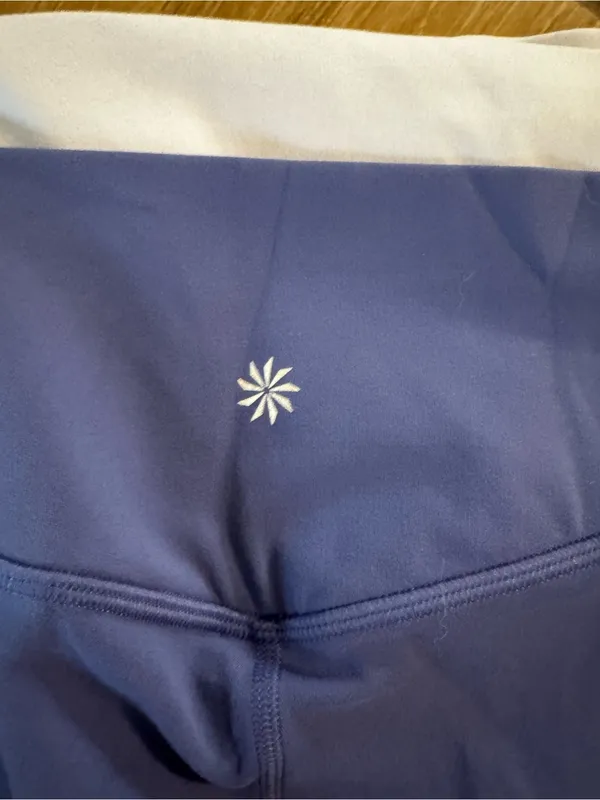 Athleta Navy Leggings with Contrast Waistband - Image 5