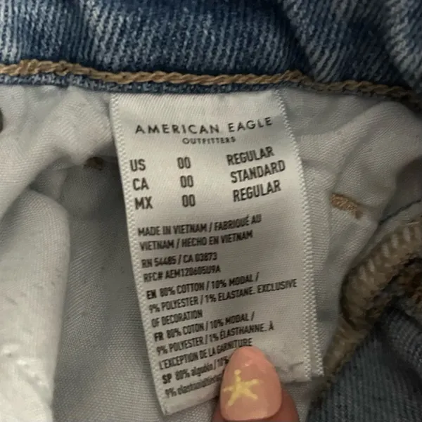 American Eagle Outfitters High Rise Blue Jeans - Image 4