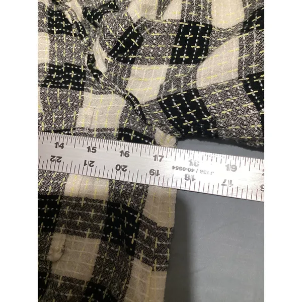 Pilcro Anthropologie Black White Plaid Viscose Wool Blend Button Down Blouse S - Image 7