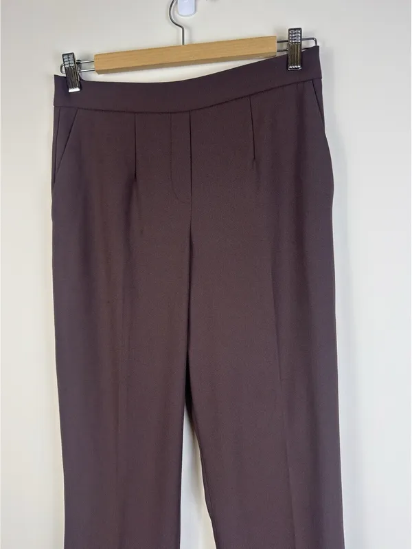 Aritzia Babaton Conan Pant Coffee Bean Brown Slim Straight Trousers Size 4 - Image 4