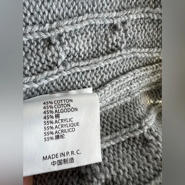 Brandy Melville Gray Chunky‎ Cable Knit Cardigan Button Y2K Bella Swan Sweater - Image 6