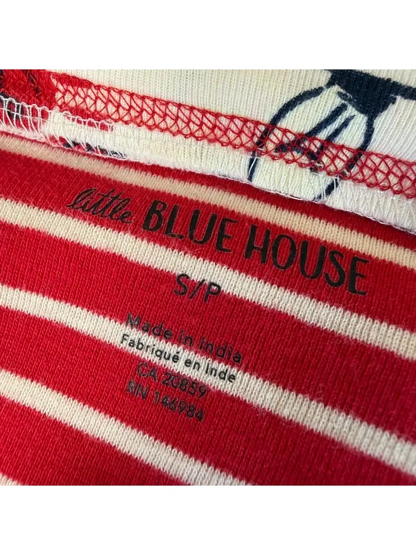 Little Blue House Hatley One Piece Pajamas Womens Small Union Suit Seat Flap - Image 5