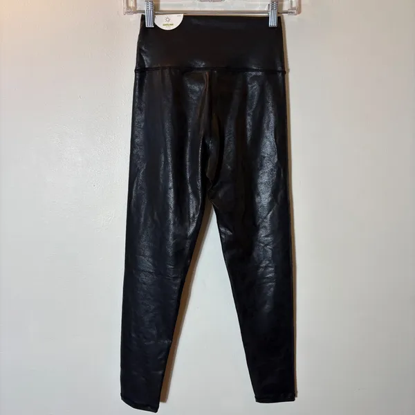 OFFLINE by Aerie Crossover Leggings Size Medium Black Crackle Metallic High Rise - Image 4