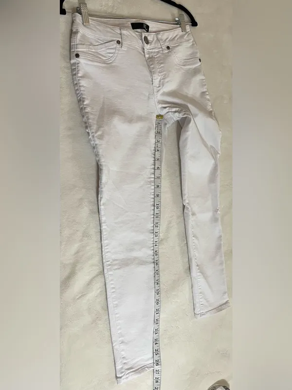 1822 Denim White High-Rise Skinny Jeans Size 8 Like New Condition - Image 4
