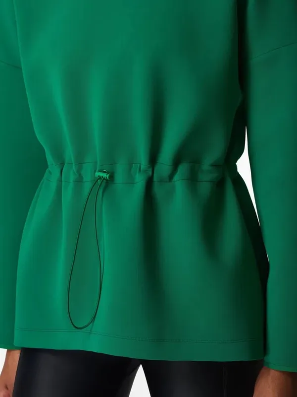 SWEATY BETTY Emerald Green Grace Scuba Pullover Sweatshirt Size XXL - Image 7