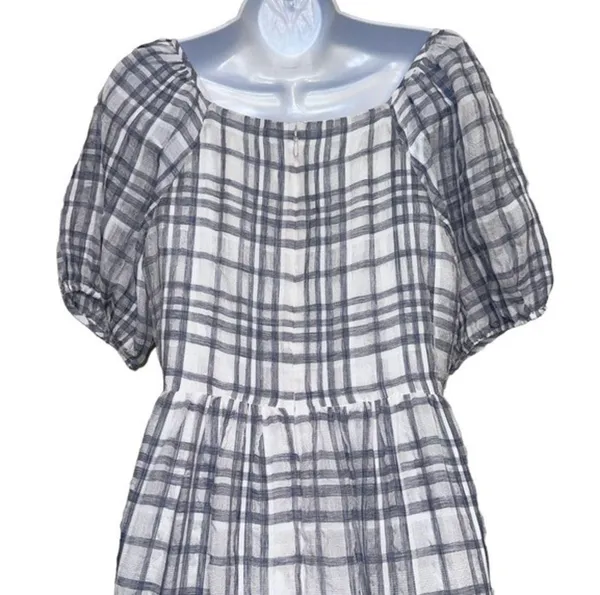 Madewell Puff-Sleeve Faux-Wrap Tiered Maxi Dress size‎ 6 - Image 7