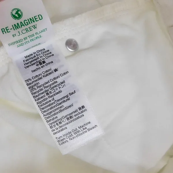 NWT!!‎ J. CREW White '84 Slouchy Jeans Solid Button Fly Straight Legs Size 27 - Image 14
