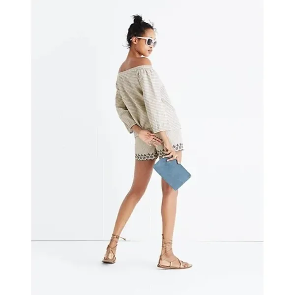 Madewell Jardin Off the Shoulder Long Sleeve Blouse L‎ - Image 2
