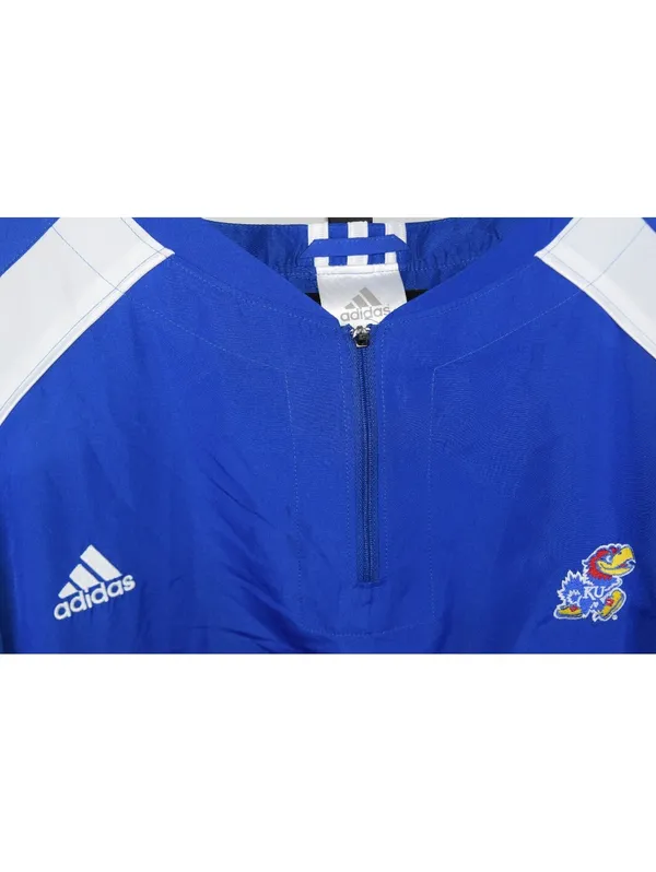 Adidas Kansas Jayhawks KU 3/4 Sleeve Pullover Zip Polyester Jacket Size 4XL - Image 8