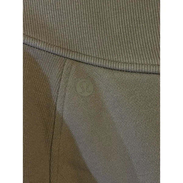 Lululemon Scuba Skirt Womens Medium Beige French Terry Mini Elastic Waist - Image 3