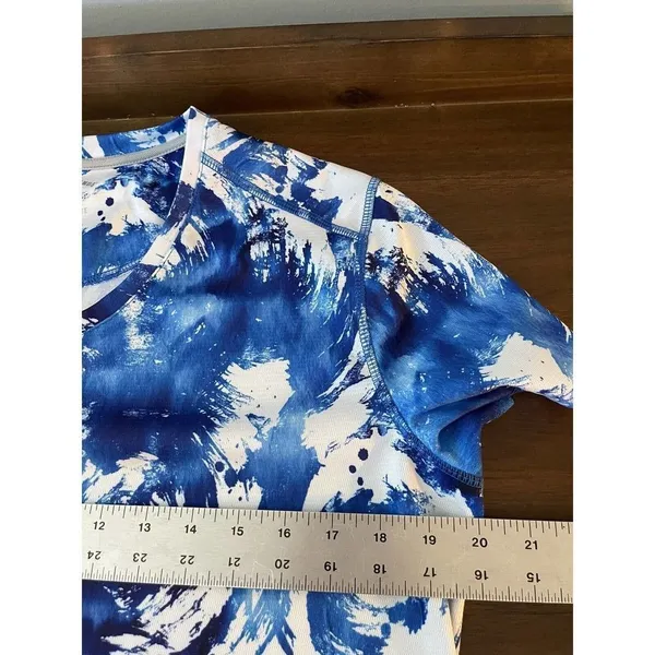 Reel Legends Shirt Womens Large Blue Tie Dye FreeLine Fishing Fisherman Ladies - Image 5