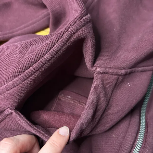 Lululemon Scuba Oversized Funnel Neck Full Zip Hoodie XS/S Garnet Red Purple - Image 7