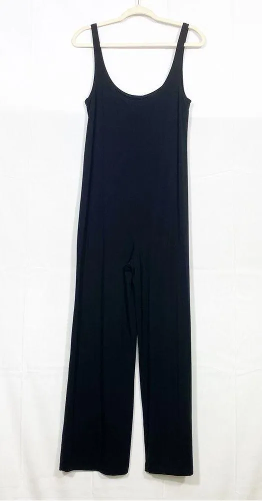 Reformation Jeans June Sleeveless Wide Leg Jumpsuit Black - Image 4
