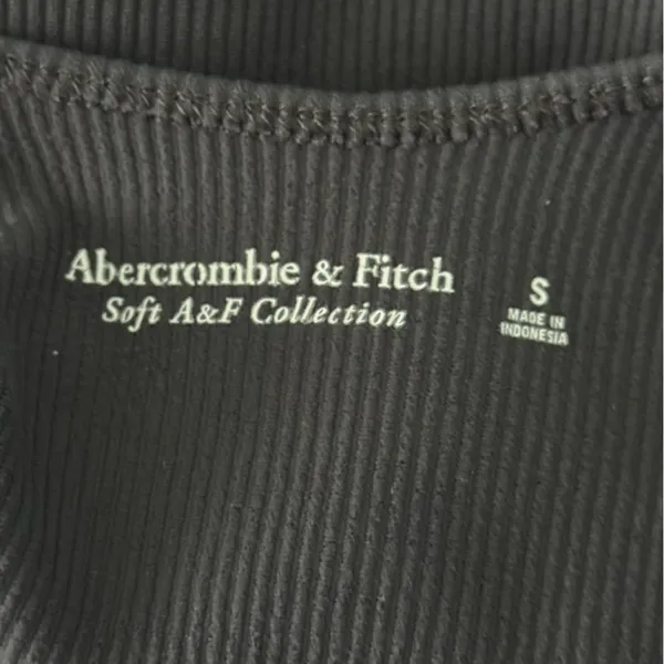 Abercrombie & Fitch Essential Rib Tank Bodysuit in Dark Gray - Image 4