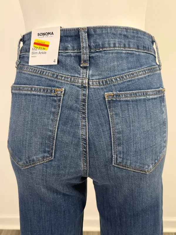 Sonoma Mid-Rise Straight Leg Blue Jeans - Image 10