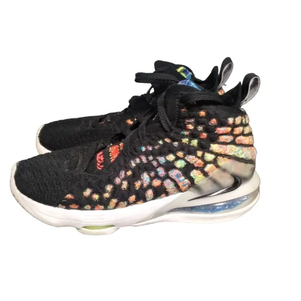 Lebron James Nike Women's Black/Multicolor Sneakers Size 6.5Y SKU 1895 - Image 4